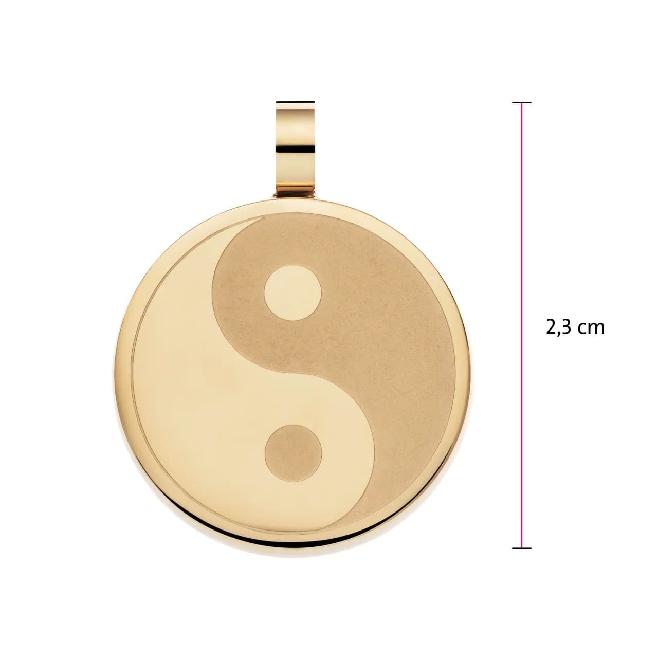 Goldfarbener Yin-Yang-Anhänger