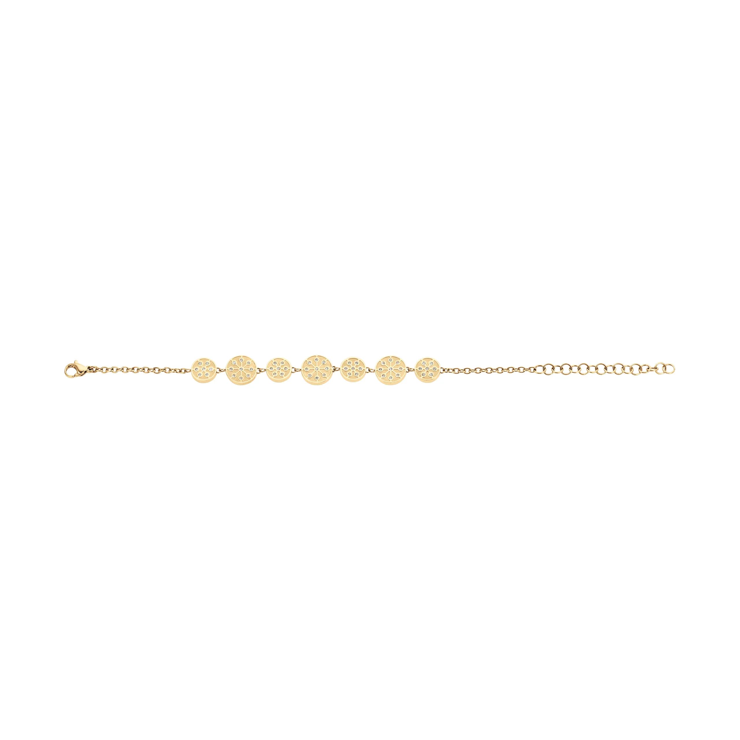 Goldfarbenes Armband kristallbesetzten Ornamenten