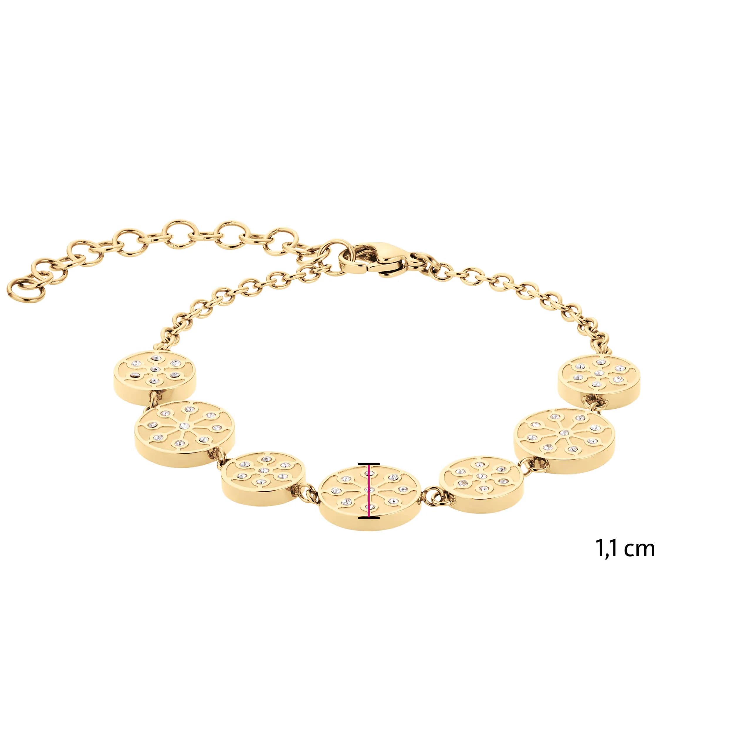 Goldfarbenes Armband kristallbesetzten Ornamenten