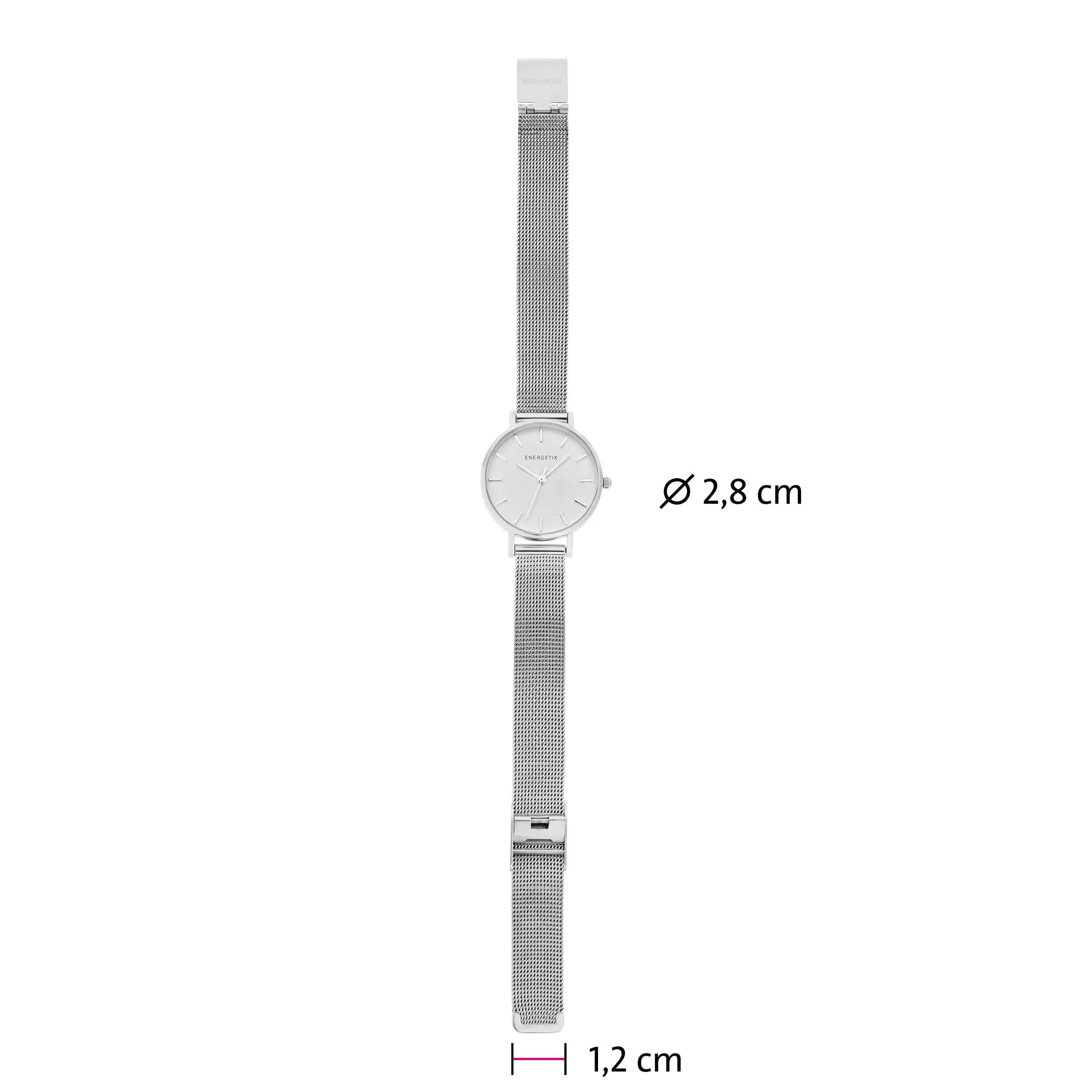 Silberfarbene Armbanduhr SOLID mini