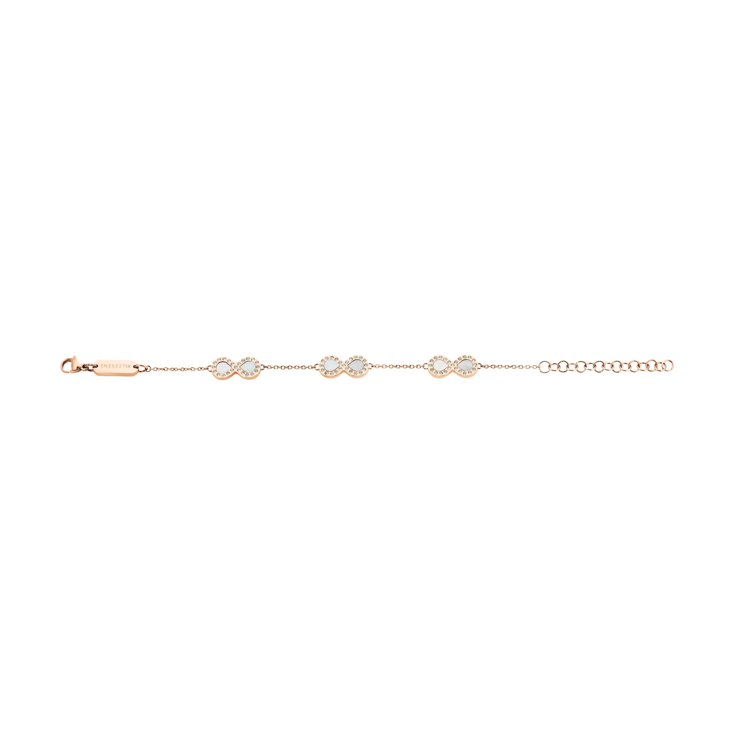 „Roséfarbenes Perlmutt-Armband mit Infinity-Symbol – Zeitloses Schmuckstück für Liebe & Stil“ 2