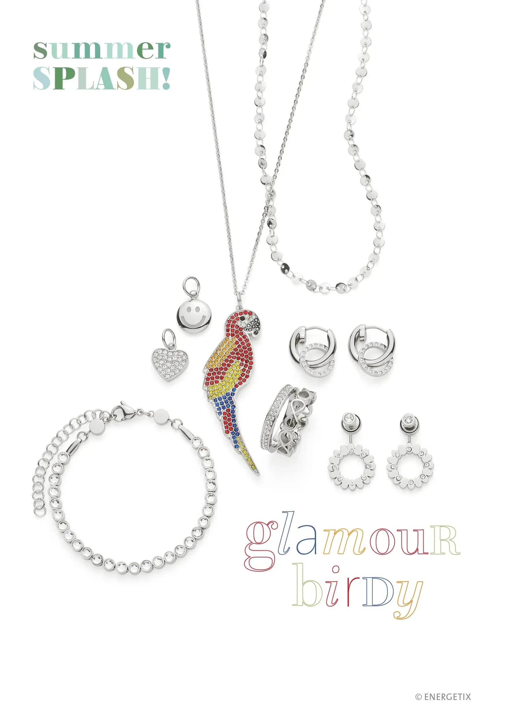 Tropisch funkelnder Papagei-Anhänger