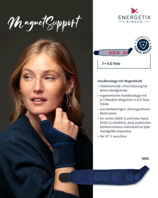 Handbandage mit integrierter Magnetkraft - Magnet Support