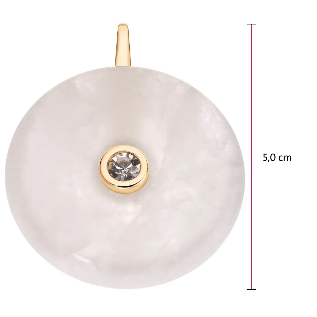 Großer Bergkristall Edelsteinanhänger mit Kristall